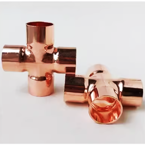 Raccords en cuivre en gros croix 7/8in 4 voies plomberie <span class=keywords><strong>gaz</strong></span> eau huile tuyau fin alimentation égale - Product Image 6