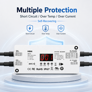 Controlador <span class=keywords><strong>DMX</strong></span> LED para Exteriores, Impermeable, 4 Canales, IP67, NFC, PWM, RGBW, Voltaje Constante, Kit OEM para 12-48V - Product Image 2
