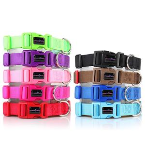 <span class=keywords><strong>Collar</strong></span> de nailon barato clásico personalizado para perros, hebilla de fabricante de productos para mascotas con cintas de plástico personalizadas, perro de paseo sólido - Product Image 5