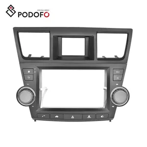 Podofo 9英寸汽车收音机框架面板，适用于丰田汉兰达2009-2014安卓播放器外壳框架2 Din立体声框架仪表板盖