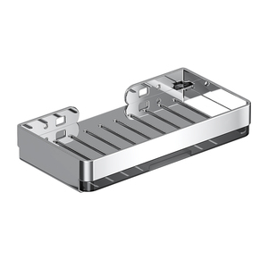 Porte-savon en acier inoxydable avec plateau d'égouttage amovible, adhésif, sans perçage, support mural pour savon pour douche et salle de bain - Product Image 1