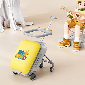 <span class=keywords><strong>Valigia</strong></span> Rigida di Lusso per Bambini con Trolley in Alluminio, 4 Ruote Girevoli, Porta USB+TPE-c per Ricarica e Maniglia Portatile - Product Image 1