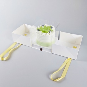 Caja de Regalo para Pastel de Cartón Blanco Impreso de 8 Pulgadas de Alto con Ventana, Sunshine Wholesale - Product Image 5