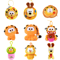 Venta al por mayor Super suave Garfield llavero de peluche de juguete Kawaii Animal relleno alivio del estrés de felpa para mochila y regalo