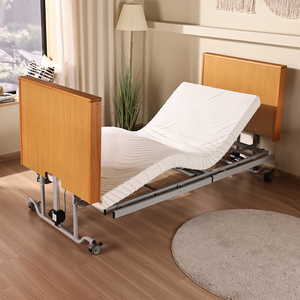 Lit médical en bois pour soins à <span class=keywords><strong>domicile</strong></span> des personnes âgées, ultra-plat 67mm-640mm, lit de soins infirmiers électrique pour personnes âgées - Product Image 5