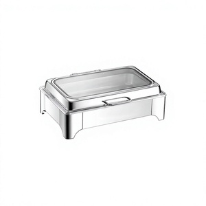 Calentador de Buffet Eléctrico Exclusivo Transfronterizo, Estufa Buffet de Acero Inoxidable, Calentador de Alimentos Hidráulico Comercial para Hoteles - Product Image 1
