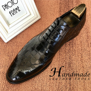 Nouvelles Chaussures Oxford Britanniques Haut de Gamme pour Hommes, en Cuir Véritable Rayé, Formelles, à Bout Pointu, Légères, Ornées de Brogues, Idéales pour Mariages - Product Image 3