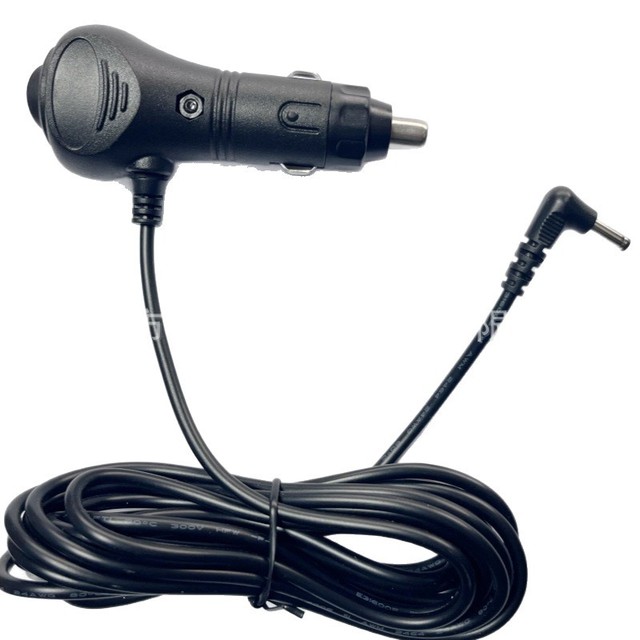 Car cigarette lighter with switch and red LED indicator light, with DC 3.5*1.35  charging cable, for vehicle-mounted recorder.