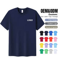 T-shirts en tricot à manches courtes coupe ample pour hommes, col rond, motif imprimé personnalisé, vêtements de travail, vente en gros