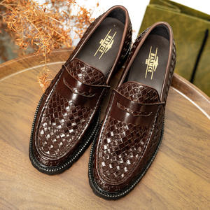 Chaussures décontractées habillées à bout pointu pour hommes, chaussures de bureau formelles à lacets, respirantes, antidérapantes, légères, patchwork - Product Image 5