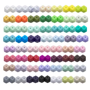Other Loose Beads Material and Silicone Baby Teething Beads Item for jewelry making
