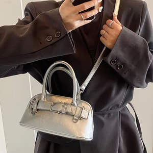 Modern <b>buckle</b> style women's single shoulder handbag PU leather women's tote <b>bag</b> - Product Image 5