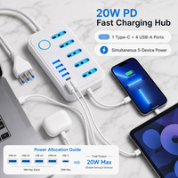 Italienischer Standard Chile Uruguay 5-Loch-Wandsteckdosenpanel mit 4 USB-Anschlüssen für Büro- und Haushaltsgebrauch