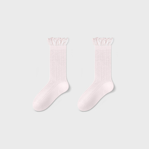 Chaussettes tube fines <span class=keywords><strong>en</strong></span> soie de mûrier et <span class=keywords><strong>lin</strong></span> pour <span class=keywords><strong>femme</strong></span>, fraîches et respirantes, bas élastiques sans couture à une aiguille - Product Image 3