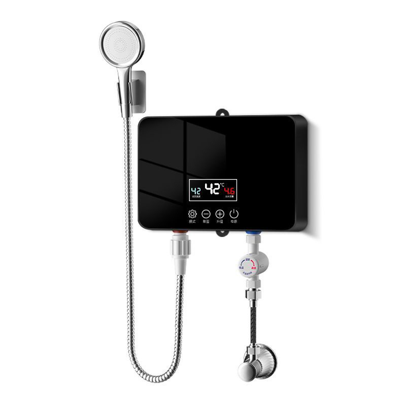 Small Battery-Powered Electric Water Heater Constant Temperature Stainless Steel Household Bath Heater for Rental Dormitories