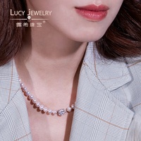 Collier de perles d'eau douce naturelles AAAA de haute qualité en argent sterling 925 avec fermoir en forme de rose, style vintage, NGTC