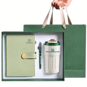 Coffret Cadeau d'Entreprise avec Housse en PU, Logo Personnalisé, Ensemble Tasse à Café, Carnet et Bloc-Notes - Product Image 1