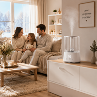 Humidificateur d'air ultrasonique intelligent 4L à brume chaude et froide avec minuterie 12H, affichage numérique et diffuseur d'arômes pour la maison et la chambre
