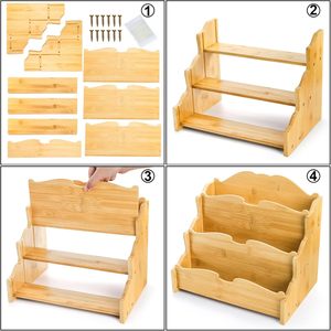 Thân thiện với môi Tre 3 tầng đứng hiển thị thiệp chúc mừng, bưu thiếp lý tưởng cho các chương trình thủ công, quầy bán lẻ - Product Image 3