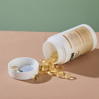 Bouteilles en plastique PET opaques blanches en gros, flacons vides à large ouverture pour gélules et comprimés de vitamines