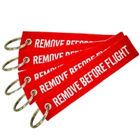 Porte-clés en tissu brodé personnalisé pour vélo, voiture, moto, aviation, accessoires, vente en gros, REMOVE BEFORE FLIGHT