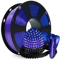 Filament d'imprimante 3D Geeetech Tricolor PLA 1,75 mm, 10 bobines de 1 kg, filament soyeux 3-en-1 pour impression 3D FDM