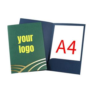 Dossier en carton A4 personnalisé de haute qualité et durable avec logo, dossier de présentation, manuel de conférence d'entreprise pour la promotion de la marque - Product Image 1