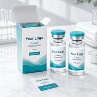 Emballage et étiquettes personnalisés pour ampoules de 10 ml, solution d'essence, flacon de peptide lyophilisé, petite boîte en papier