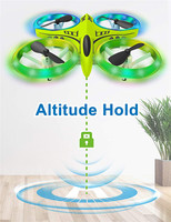 Mini Drone pour enfants avec lumières LED, anti-Crash, One Key, décollage, atterrissage, Flips RC, petits jouets volants, Drones pour débutants