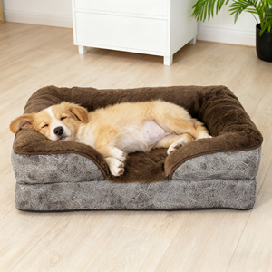 Hochwertiges weiches Haustier Hunde bett Kissen Rechteck Plüsch Leder Hundehütte Modernes Haustier Schlafs ofa für den Winter - Product Image 1