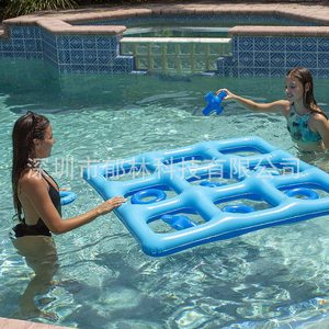 Plateau de jeu gonflable à neuf grilles en PVC pour jeux aquatiques en plein air, idéal pour les hôtels et complexes hôteliers - Product Image 3