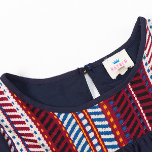 Chemisier en mousseline de soie pour filles, motif patchwork tendance, vente en ligne au détail - Product Image 4