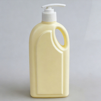 Bouteille plate en PEHD de 500 ml avec poignée et pompe pour gel douche, shampoing, après-shampoing, soins capillaires, liquide vaisselle