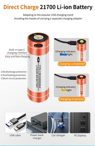 Lampe de plongée USB-C rechargeable 2000LM 100m lampe de poche étanche 6500K avec batterie 21700 Li pour le sauvetage en plongée sous-marine - Product Image 3