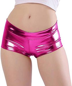 Pantalones cortos de botín Rave metálicos brillantes para mujer, pantalones <span class=keywords><strong>calientes</strong></span>, parte inferior de baile para Festival Club - Product Image 5