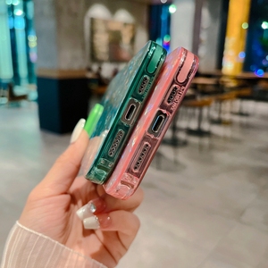 เคสโทรศัพท์เนื้อนิ่มลายหินอ่อนกากเพชรหรูหราสำหรับ <span class=keywords><strong>iPhone</strong></span> 15 14 13 12 11 PRO MAX XR XS x 7 8 plus SE Conch เคสแบบแข็ง - Product Image 5