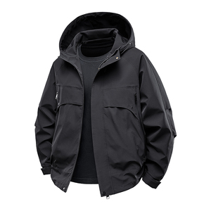 เสื้อแจ็คเก็ตมีฮู้ดสำหรับผู้ชาย2025ใหม่ฤดูใบไม้ผลิและฤดูใบไม้ร่วงแจ็คเก็ตวัยรุ่นทรงหลวมแฟชั่นใส่สบายร้อนแรงใหม่ - Product Image 2