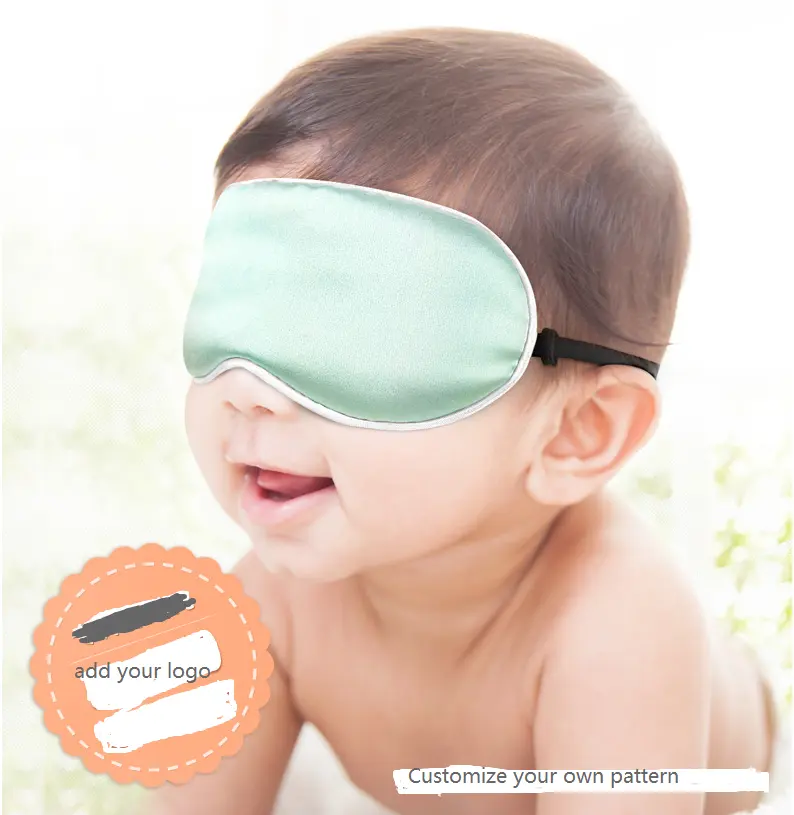 Hongbo Double Sided Blackout Solid Sleeping Augen maske mit elastischem Band Atmungsaktive Reise Baby Infant Silk Sleep Eye Mask