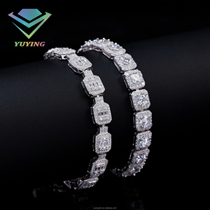 High Quality Hip Hop 18k Gold Plated 925 Sterling <b>Silver</b> VVS Moissanite GRA Certificate Cuban Link Chain <b>Bracelet</b> for Men Gift - Product Image 6