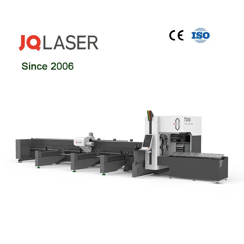 JQ high-speed vertical two chucks h beam profile aluminum tube pipe laser cutting machine
