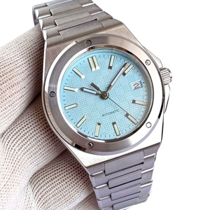 โลโก้ OEM นาฬิกาดำน้ำ 200 เมตร ขนาด 40 มม. หน้าปัดสีฟ้าลายตาราง เรืองแสง กลไกอัตโนมัติ NH35 สำหรับผู้ชาย กระจกแซฟไฟร์ สายสแตนเลสสตีล - Product Image 3