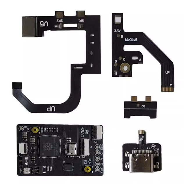 Premium DIY Moding Tool Bundle, Raspberry Pi Picofly 2040 Circuit Chip Board Kit for Nintendo Switch/Lite/OLED Flat Flex Cables