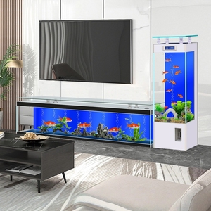 Large Glass Aquarium TV Bench Rectangle Coffee Table with Fish Tank <strong>for</strong> Living Room <strong>for</strong> <strong>Sale</strong> - Product Image 2