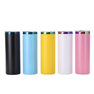 Thermos portable moderne en acier inoxydable 304 de 20 oz, isolé sous vide, grande capacité, écologique, avec couvercle plat, pulvérisation 6-12 - Product Image 1