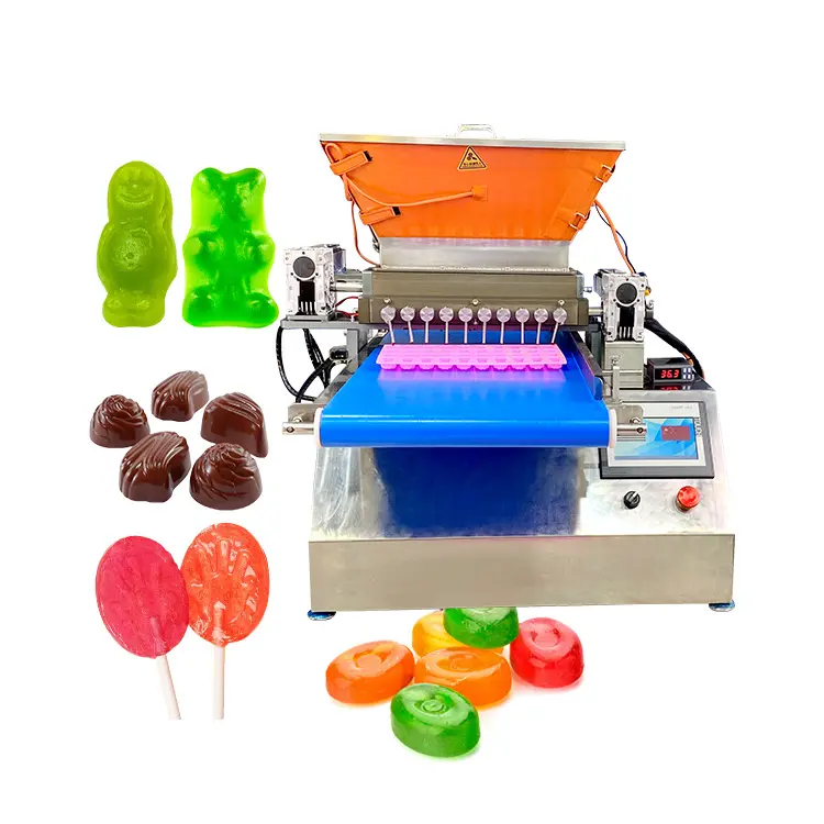 Kleine Unternehmen Desktop automatische süße harte weiche Süßigkeiten Gummibärchen Schokolade Fudge machen Gieß maschine