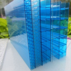 Panneaux de toiture à prix avantageux, installation facile, <span class=keywords><strong>polycarbonate</strong></span> transparent, feuilles creuses à quatre parois - Product Image 1