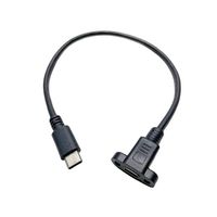 USB Typ-C Buchse für Panelmontage auf Typ-C Stecker USB 2.0 USB-C Verlängerungskabel mit Schraube