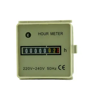 YIKA HM-2 220V - 240V מכאני Hourmeter זמן ריצה 0 - 99999.99H שעה מטר