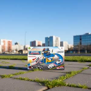 ชุดของเล่นรถตำรวจจำลอง Sos Police Station ขนาด 1:64 พร้อมรถและรางสำหรับเด็กอายุ 3 ปีขึ้นไป - Product Image 2