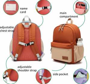 Mochila Infantil de Moda Oxford Impermeable con Logotipo Personalizado y Patrón de Letras, Mini Mochila Escolar para Niños al por Mayor, Fábrica OEM ODM - Product Image 6